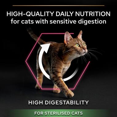 Pro Plan Sterilised Adult Delicate Digestion, Dry Cat Food with Chicken, 1.5 kg