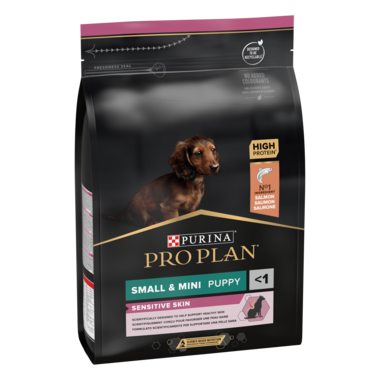 Pro Plan Small and Mini Puppy Sensitive Skin, Dry Dog food with Salmon, 3 kg