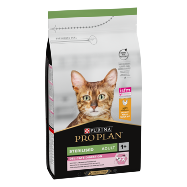 Pro Plan Sterilised Adult Delicate Digestion, Dry Cat Food with Chicken, 1.5 kg