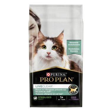 Pro Plan LiveClear Sterilised Adult, Allergen Reducing Dry Cat Food with Turkey 1.4 kg