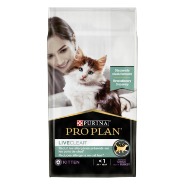 Pro Plan LiveClear Kitten, Allergen Reducing Dry Cat Food with Turkey 1.4 kg