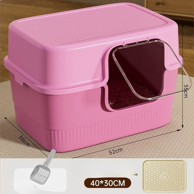 Fully Enclosed Square-Mouth Door Cat Litter Box