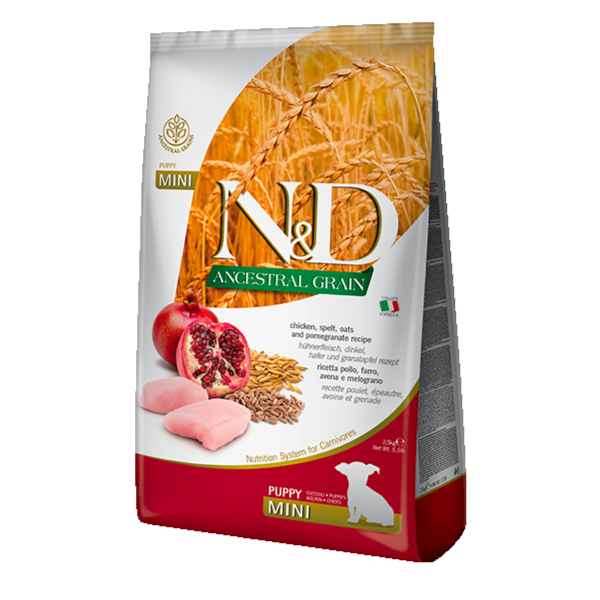 Farmina N&D Ancestral Dog Chicken Pomegranate Puppy Mini 2.5kg
