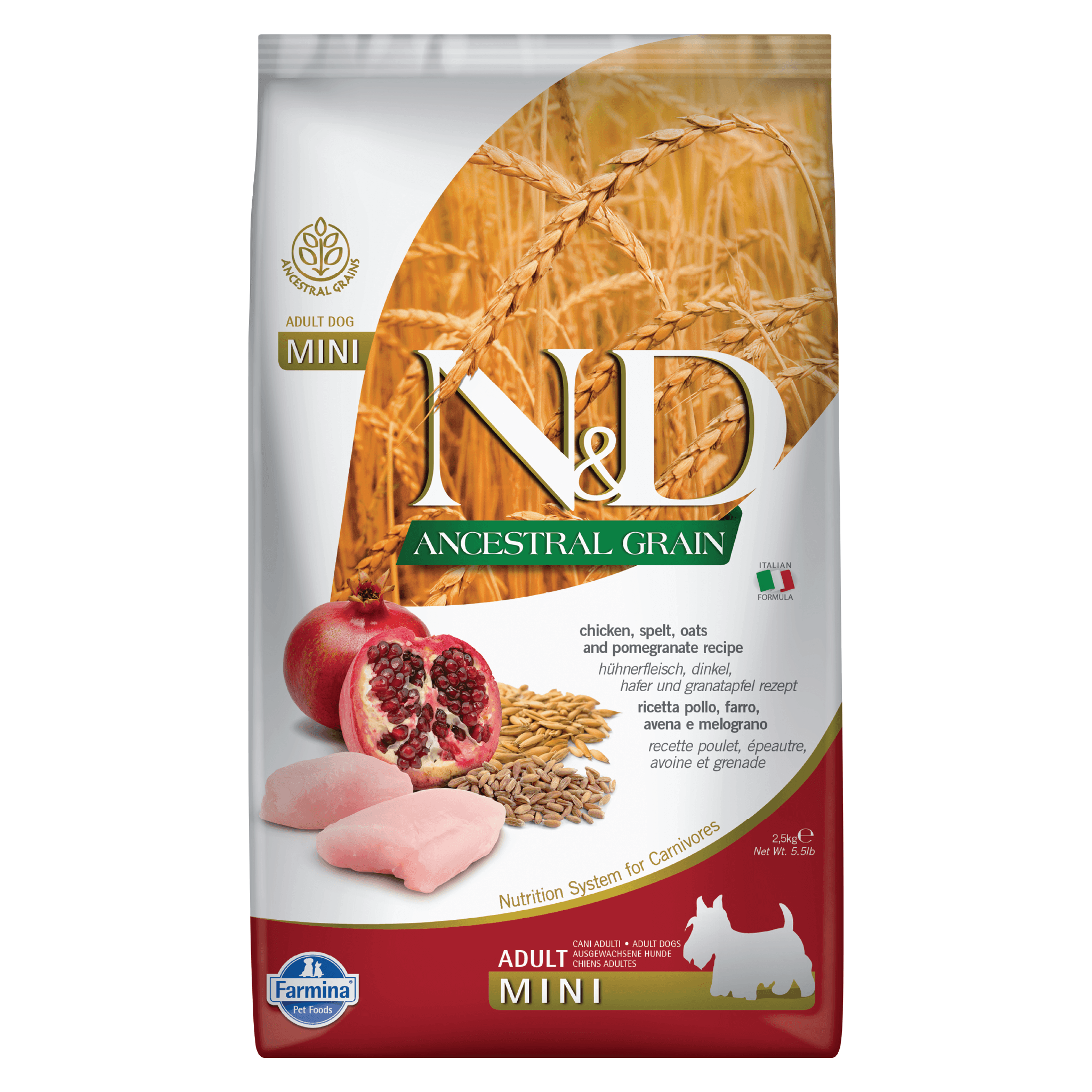 Farmina N&D Ancestral Dog Chicken Pomegranate Adult Mini 2.5kg