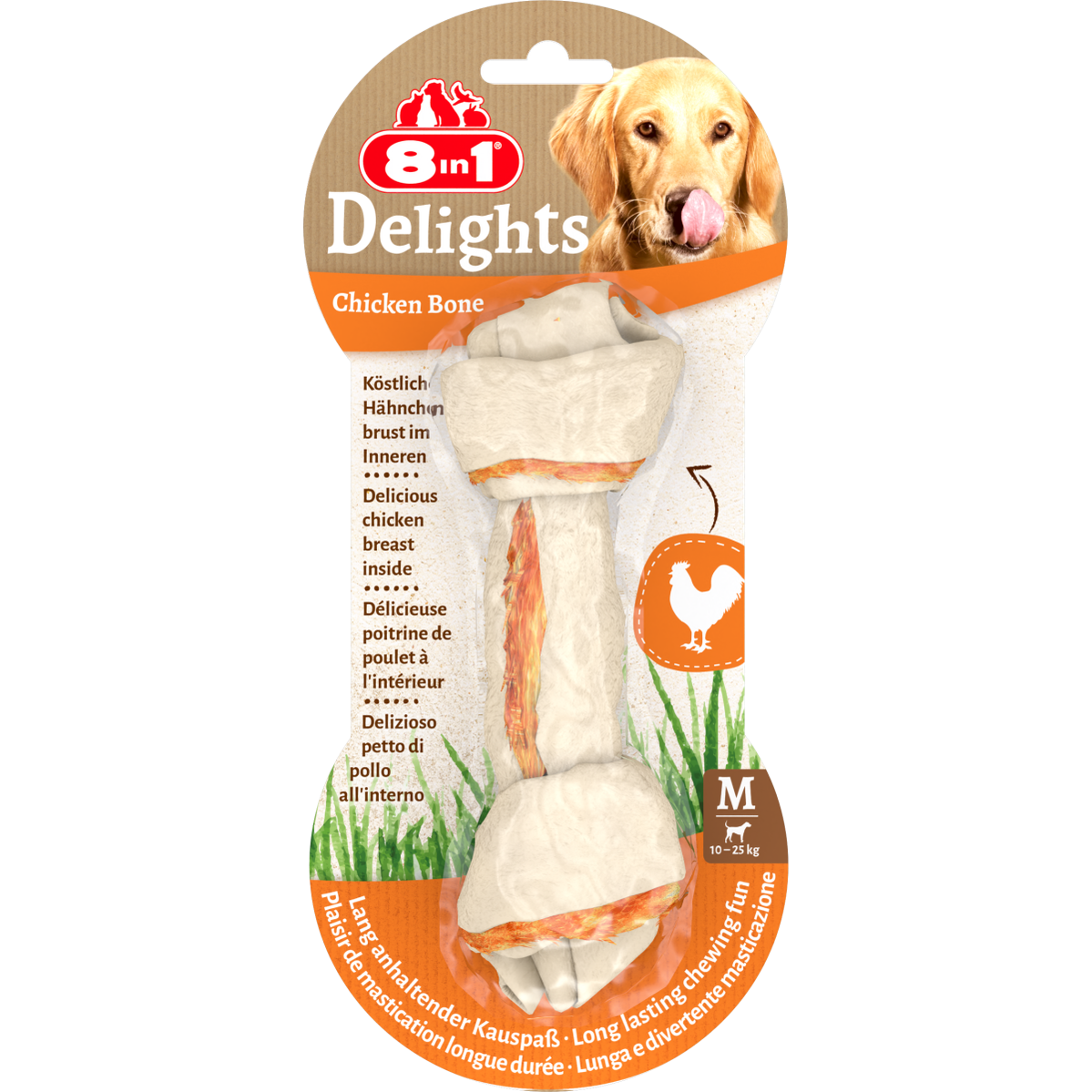 8in1 Delights Chicken Bones M, 65 g
