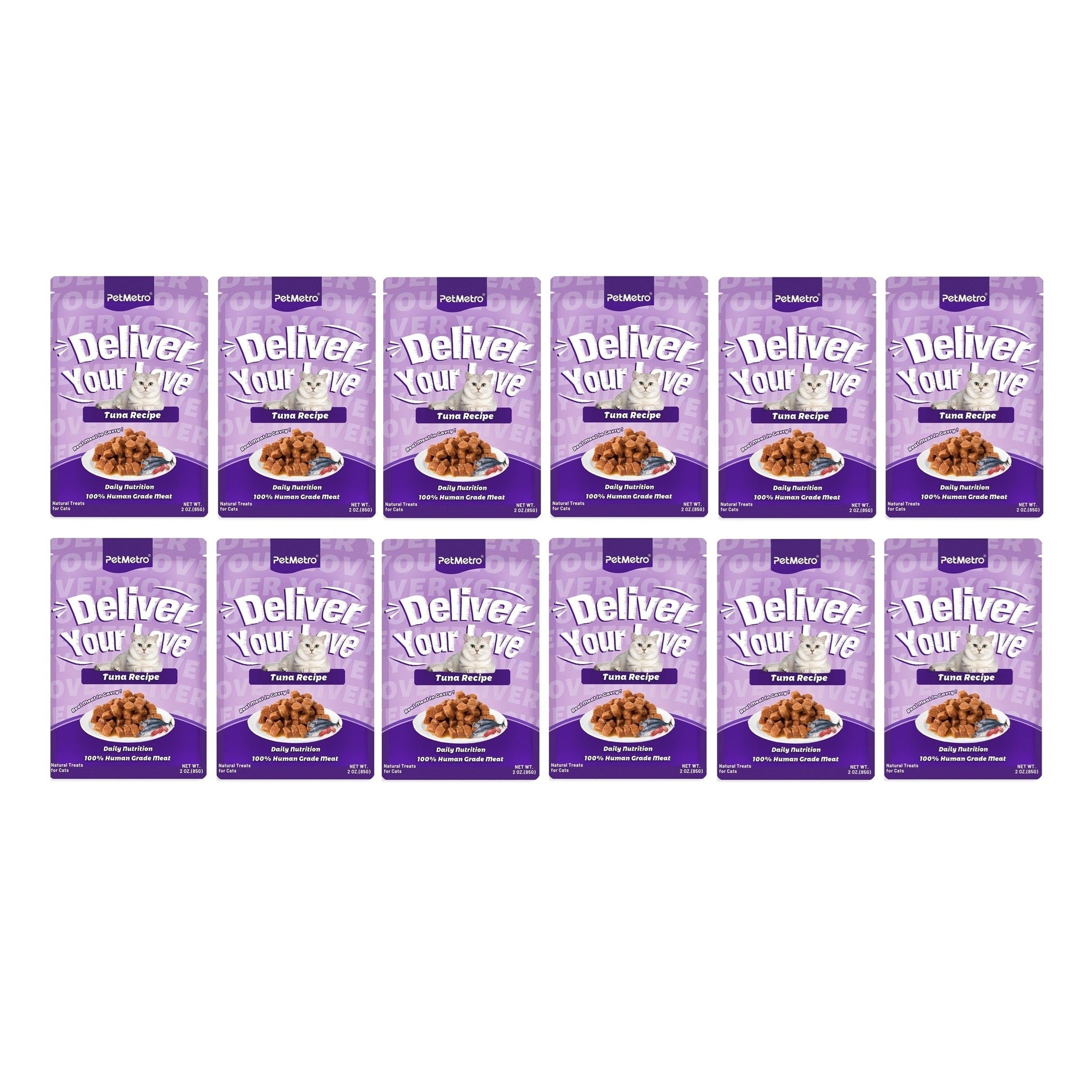 Petmetro Human Grade Pouch Tuna 85G,Pack Of 12