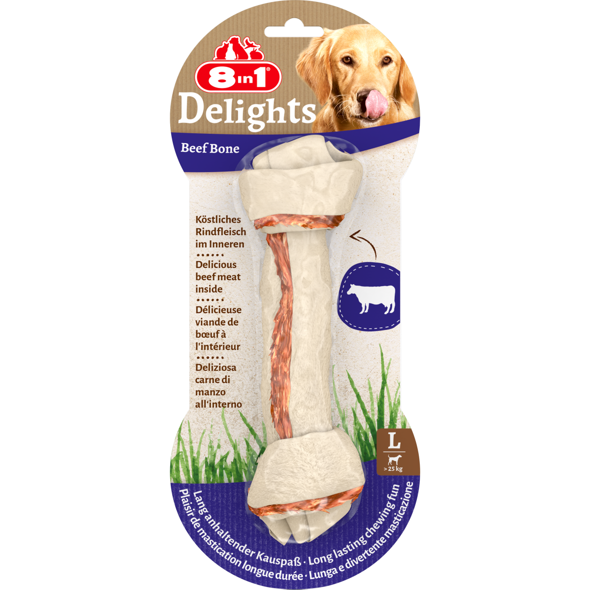 8in1 Delights Beef Bones L, 85 g