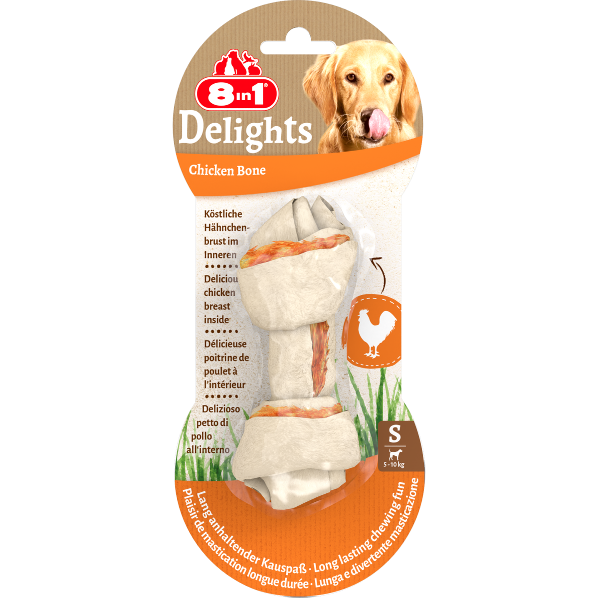 8in1 Delights Chicken Bones Strong L, 130 g