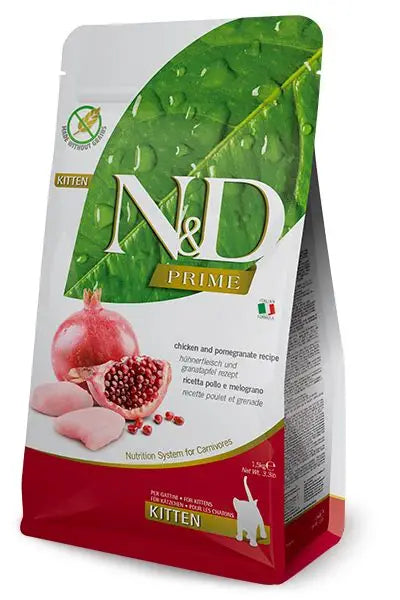 Farmina N&D Cat  Prime Chicken and Pomegranate recipe Kitten 1.5kg