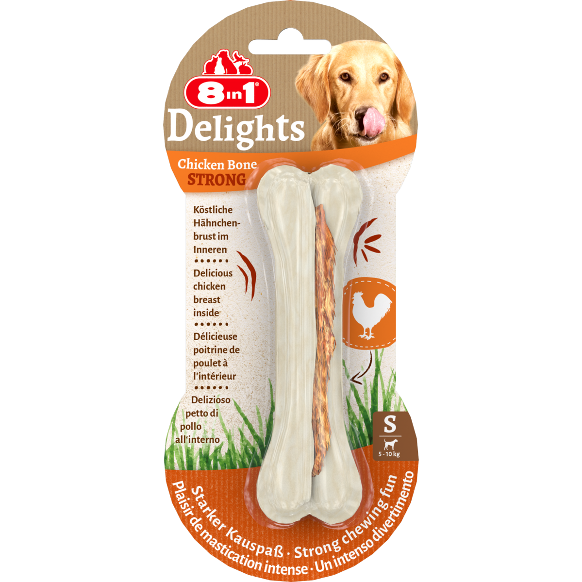8in1 Delights Chicken Bones Strong S, 55 g