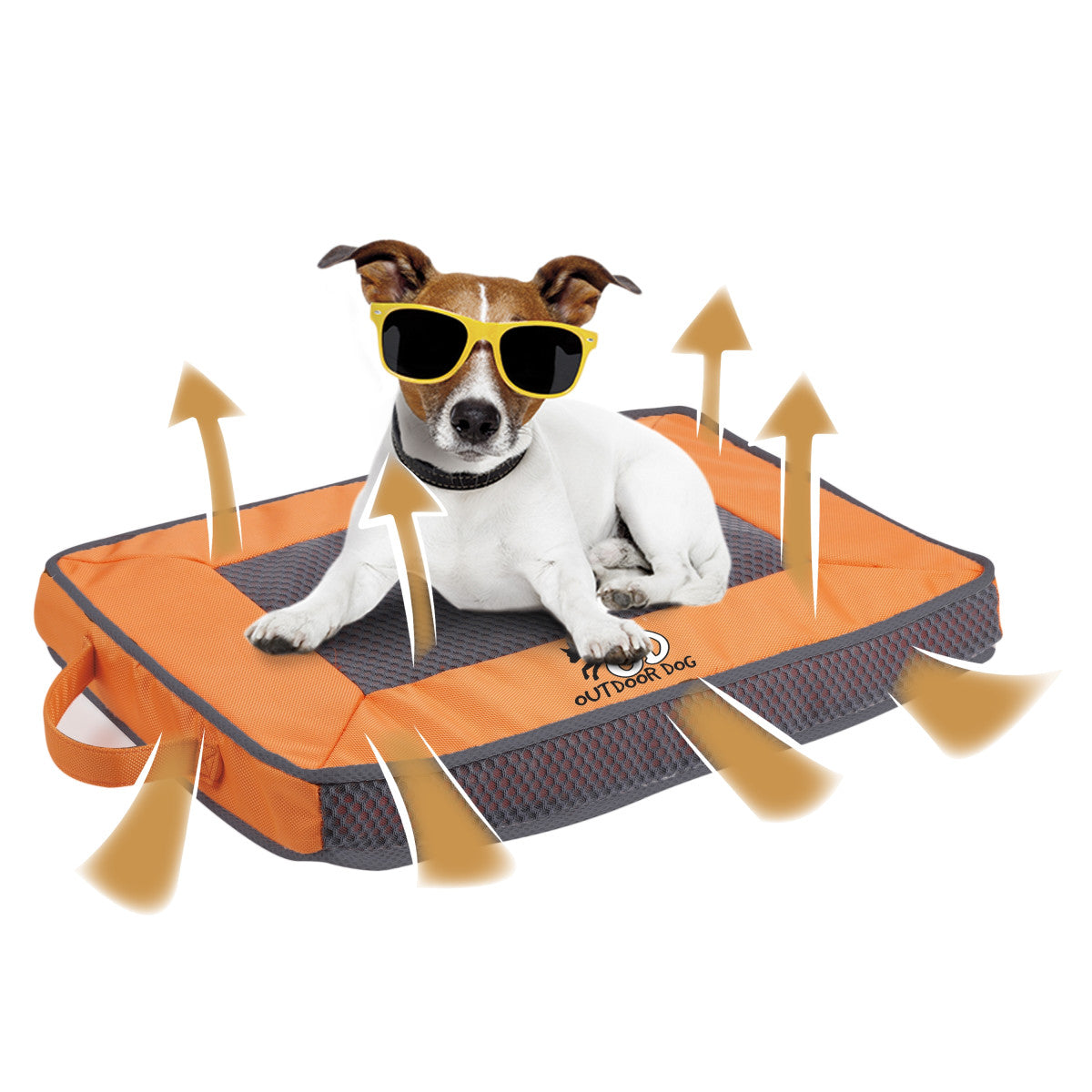 Quick Dry Outdoor Dog Mat Orange Small