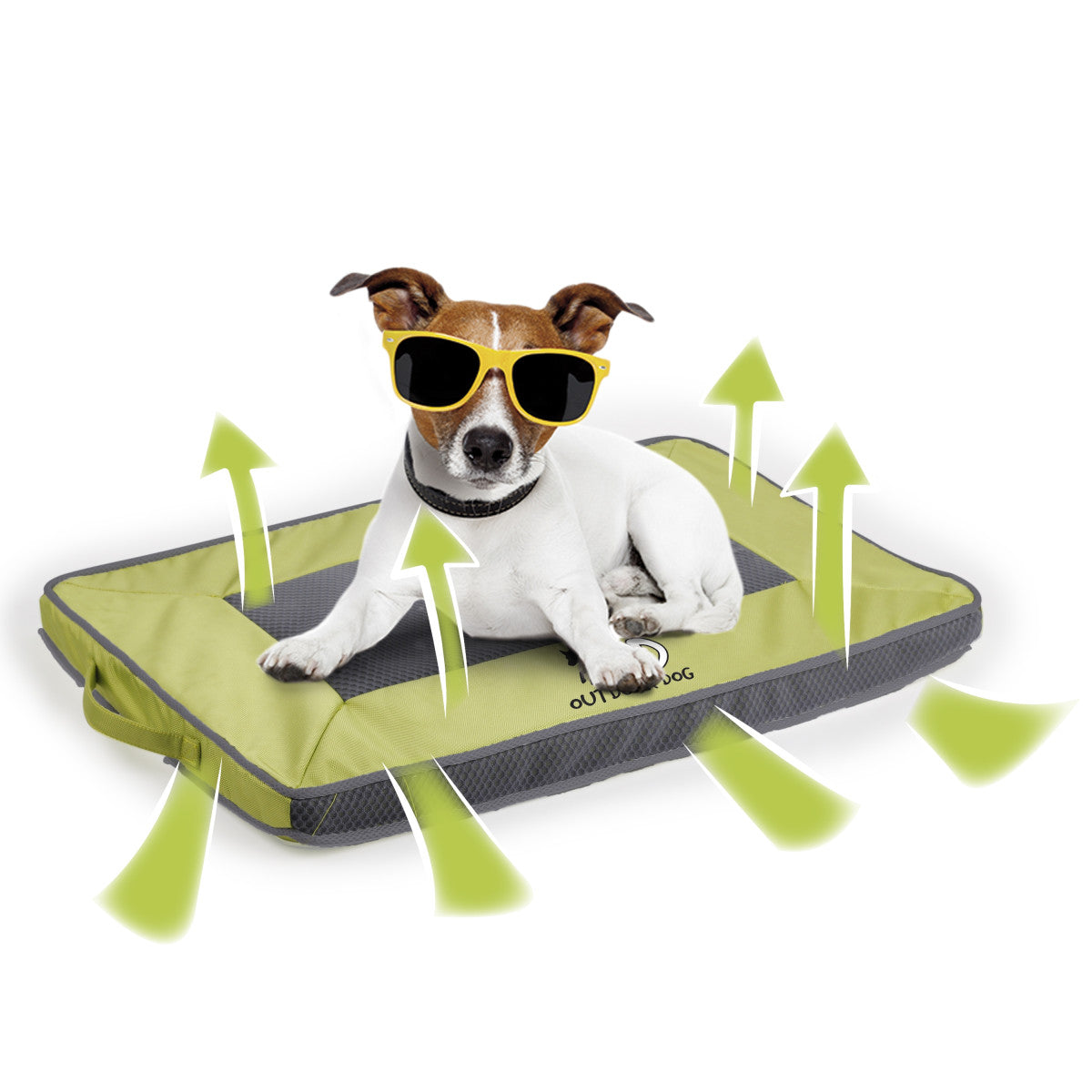 Quick Dry Outdoor Dog Mat Green Small