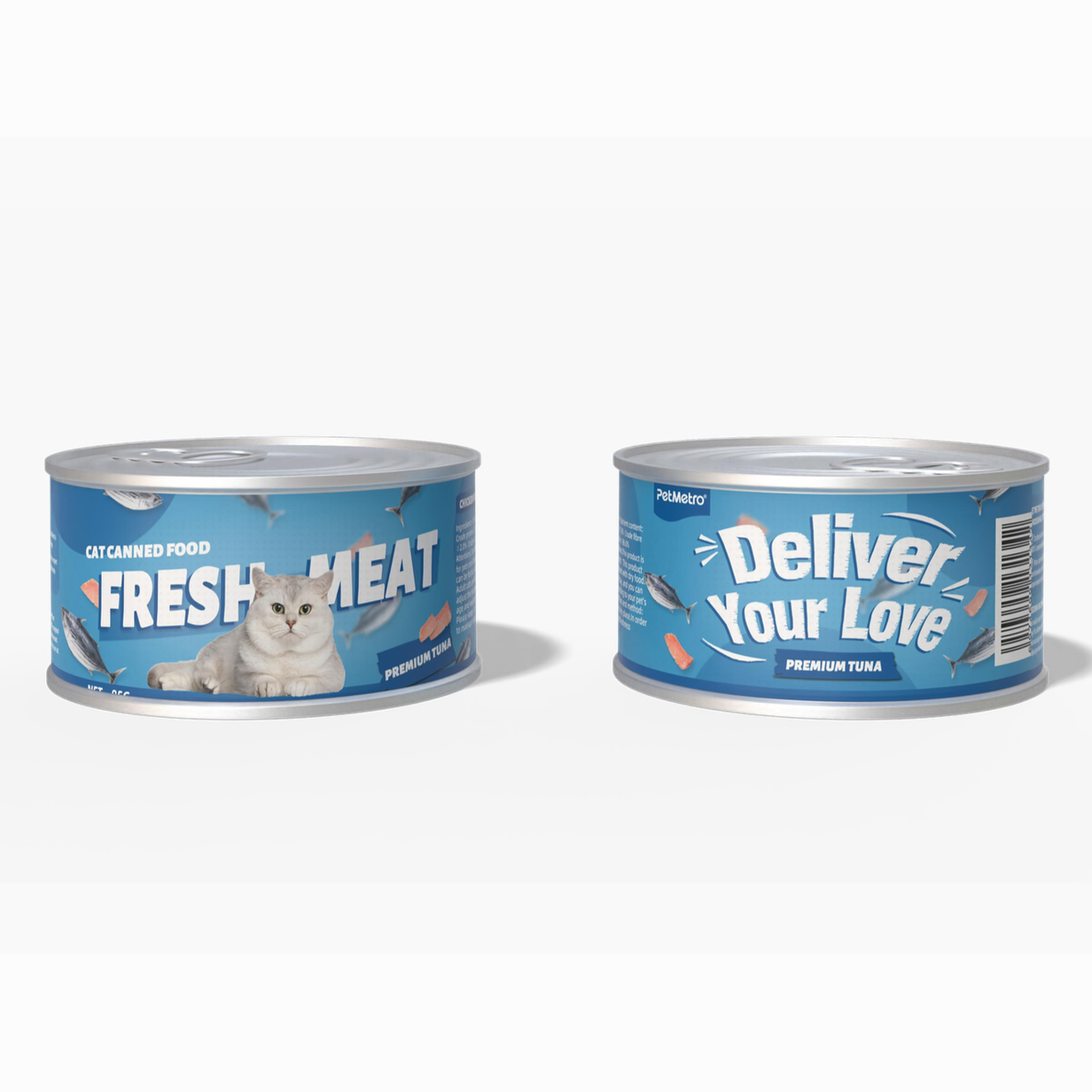 Petmetro Chunk Tuna Cat Wet Food Canned 85G,Case Of 24