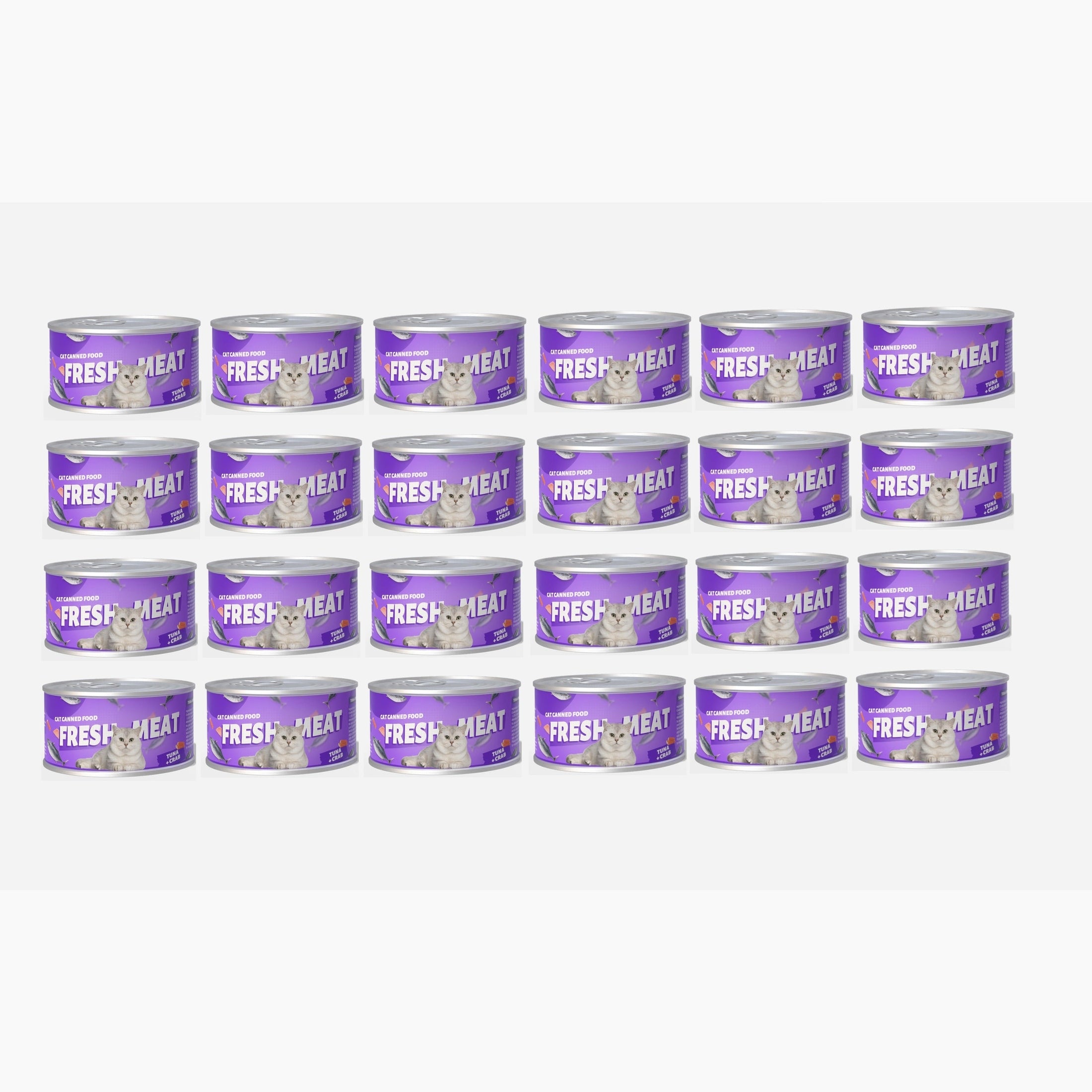 Petmetro Chunk Tuna&Crab Cat Wet Food Canned 85G,Case Of 24
