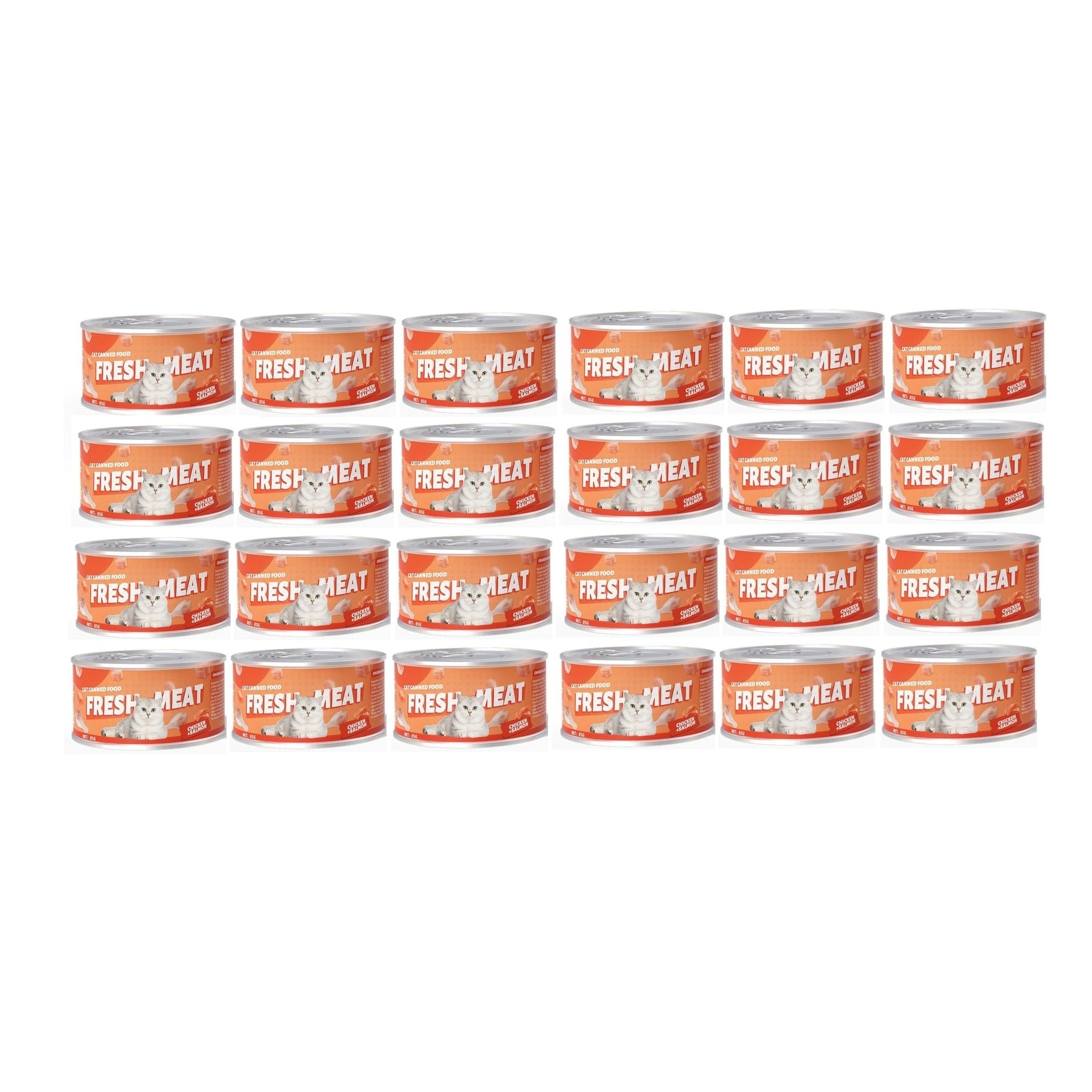 Petmetro Chunk Chicken&Salmon,Cat Wet Food Canned 85G,Case Of 24