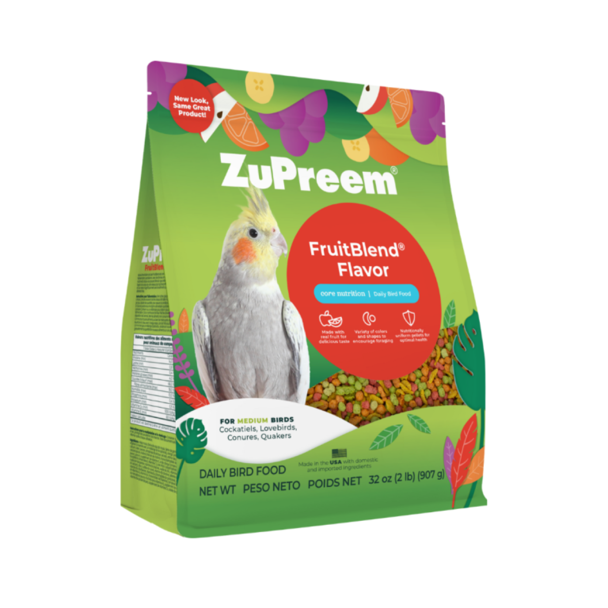 FruitBlend Flavor for Medium Size Birds 2 lbs (0.91 kg)