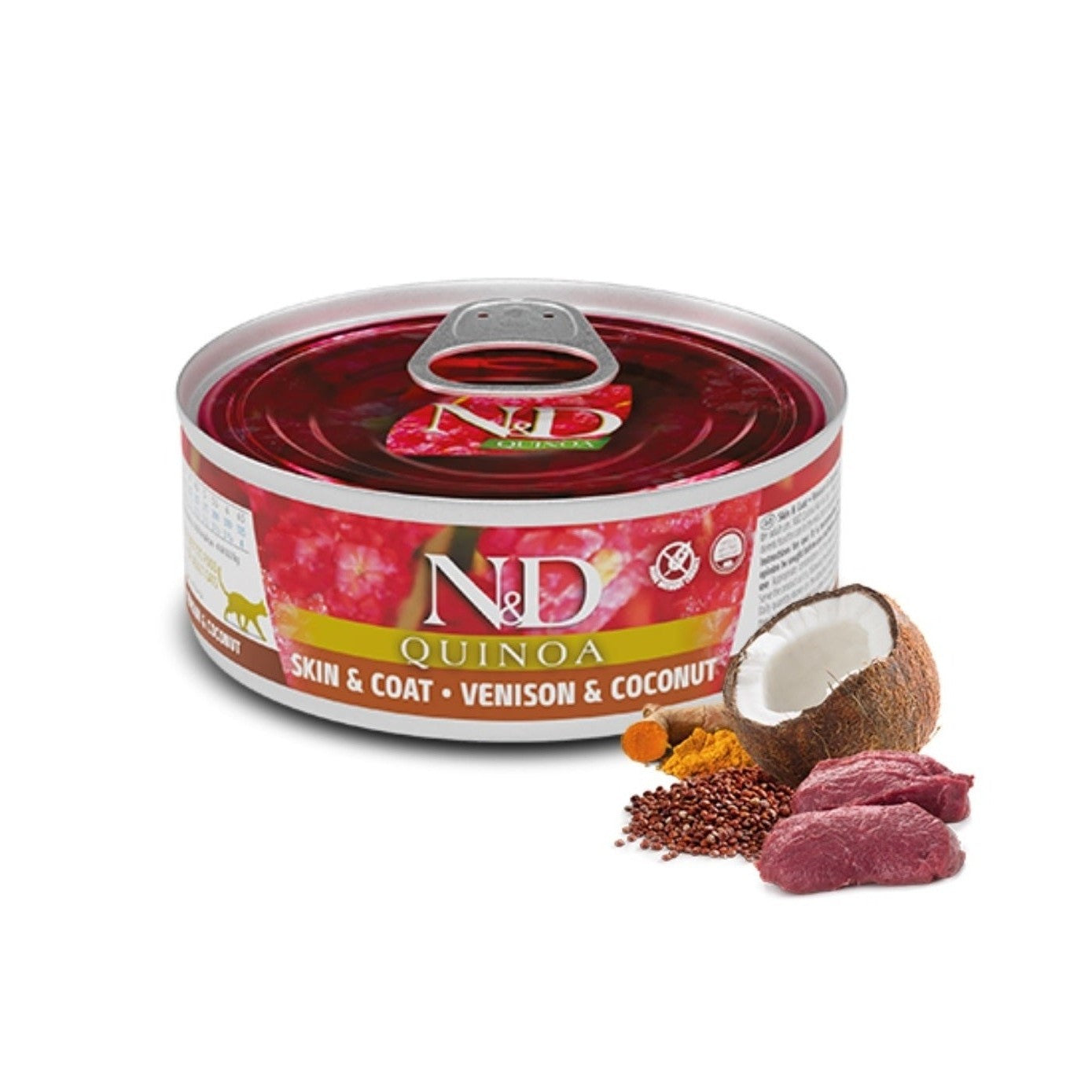 Farmina N&D Cat Food Quinoa Venison & Coconut 80gx24pcs
