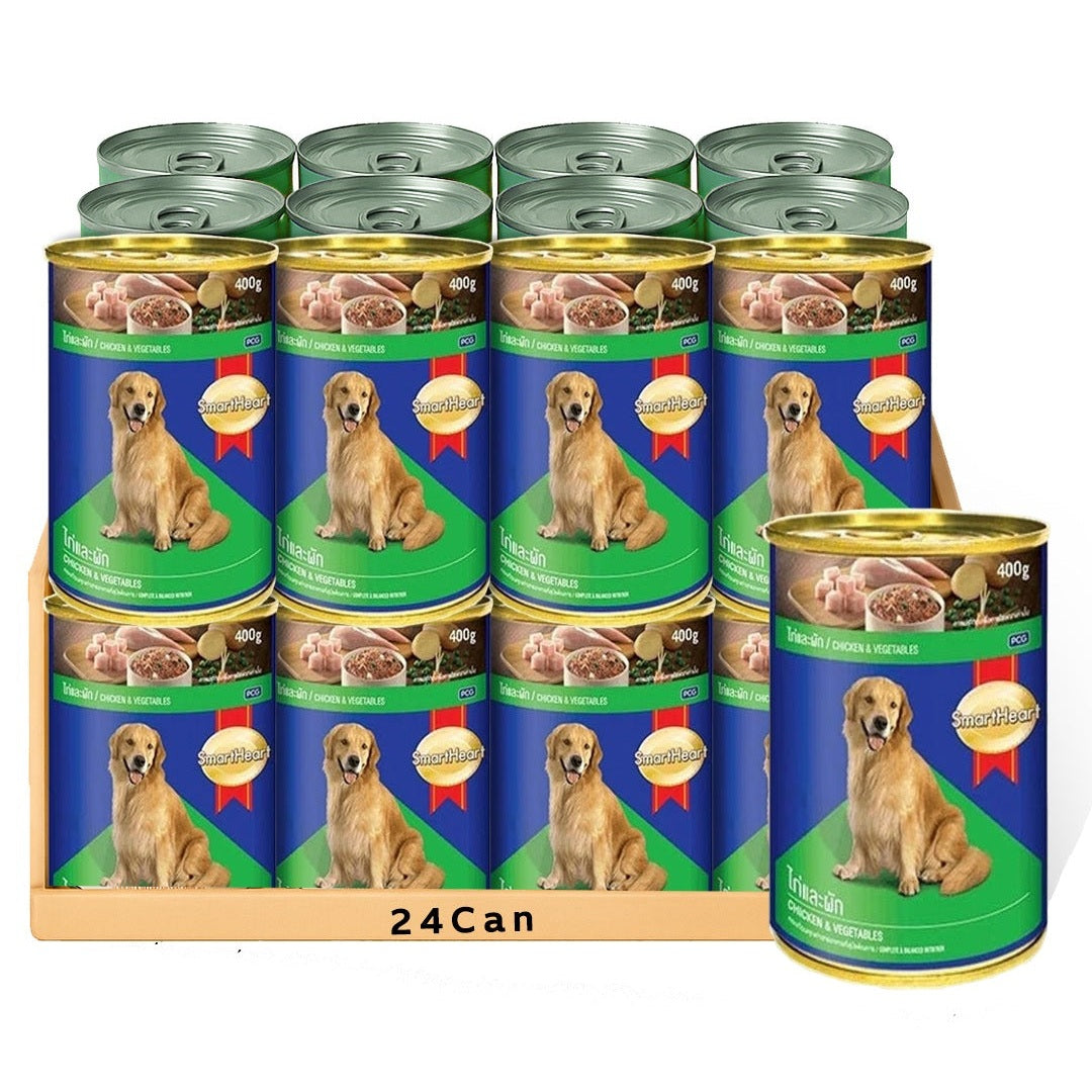 Smartheart Canned Adult Dog Food - Chicken With Vegetable 400G,Case Of 24