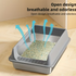 High Fence Stainless Steel Litter Box Size 60x40x20 Cm