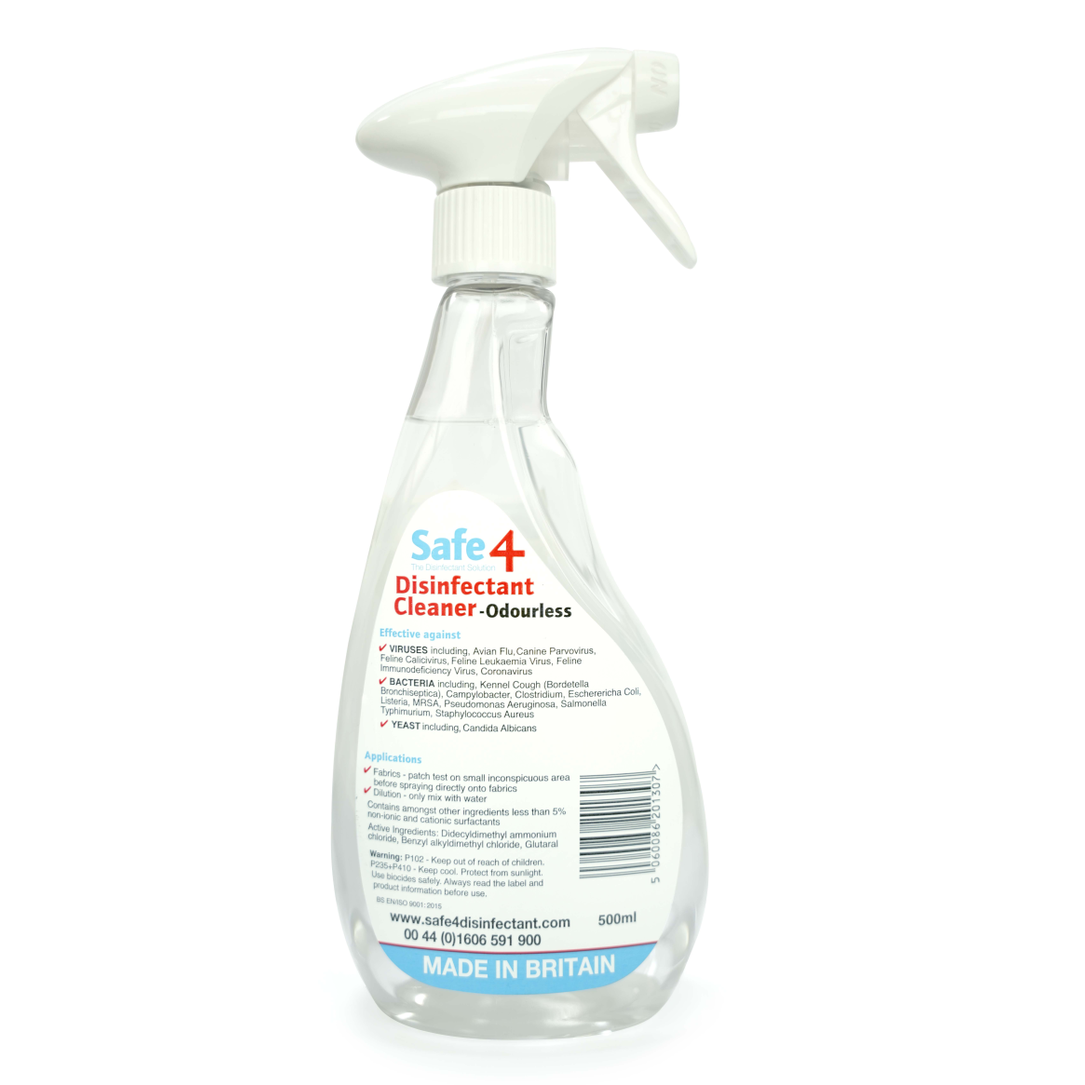 Safe4 Disinfectant Pre-Diluted Spray Odorless 500 ml