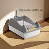 Meowda Stainless Steel Litter Box Size 50x35x23 Cm