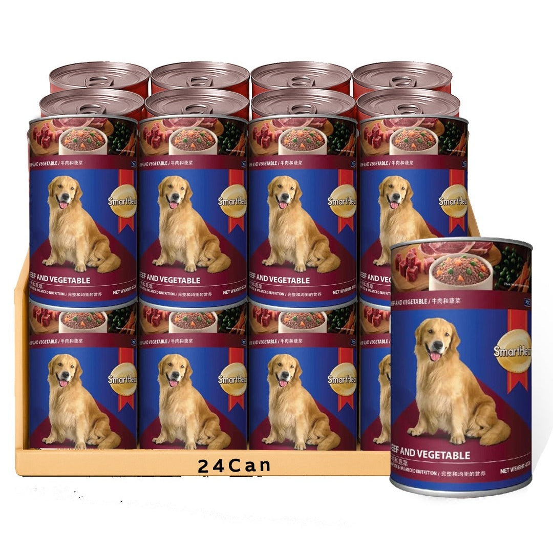 Smartheart Canned Adult Dog Food - Beef And Vegetable 400G,Case Of 24