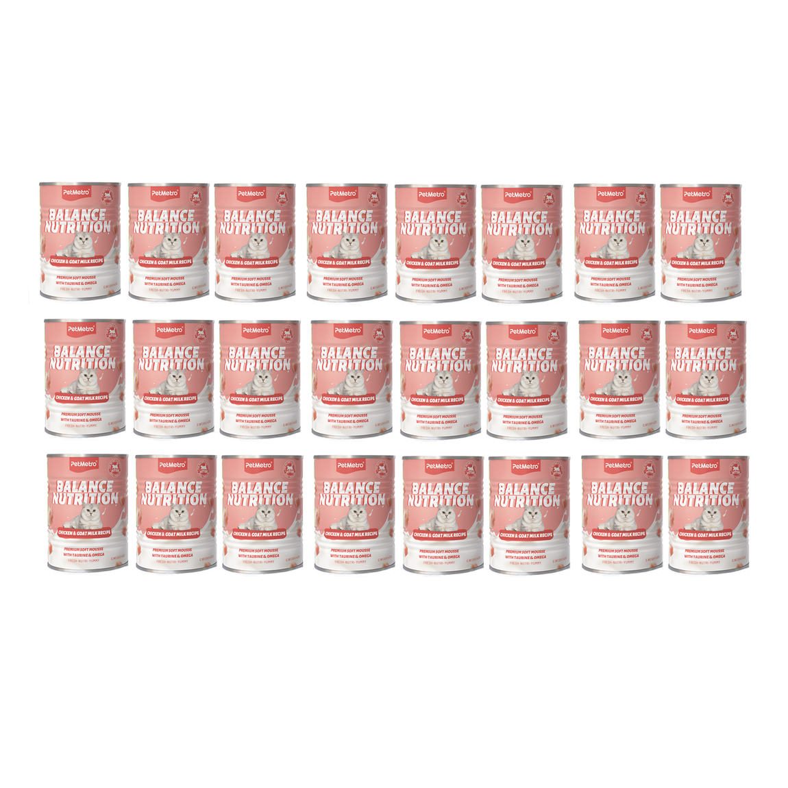 Petmetro Kitten Mousse Chicken With Goat Milk Canned Wet Food 375G,Case Of 24