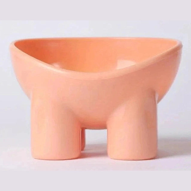 Elephant Leg Elevated Cat Bowl