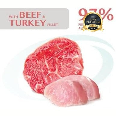 OPTIMEAL for sterilised cat with beef and turkey fillet in jelly 85g pack of 12pcs