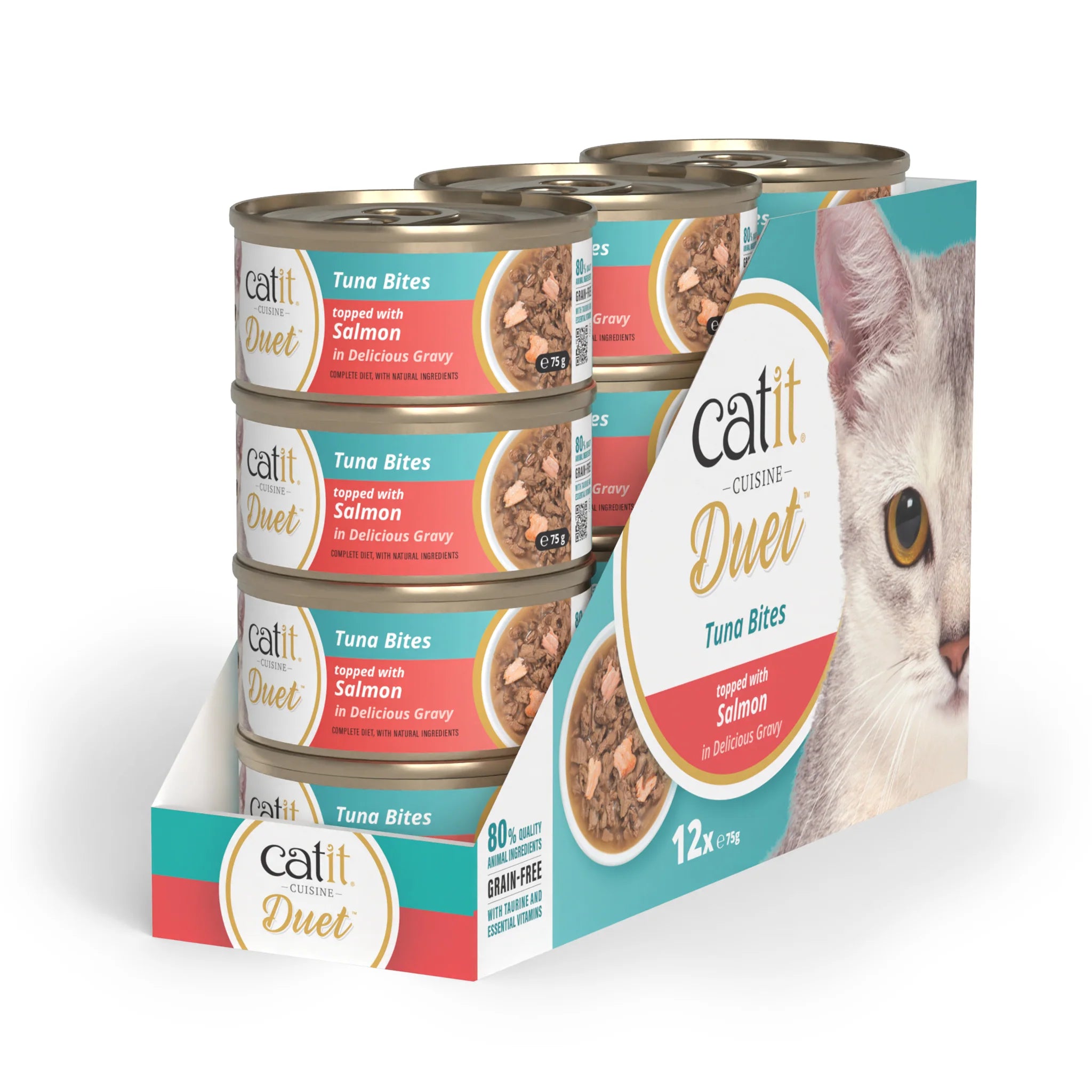 Catit Cuisine Duet, Tuna with Salmon 12x75 g