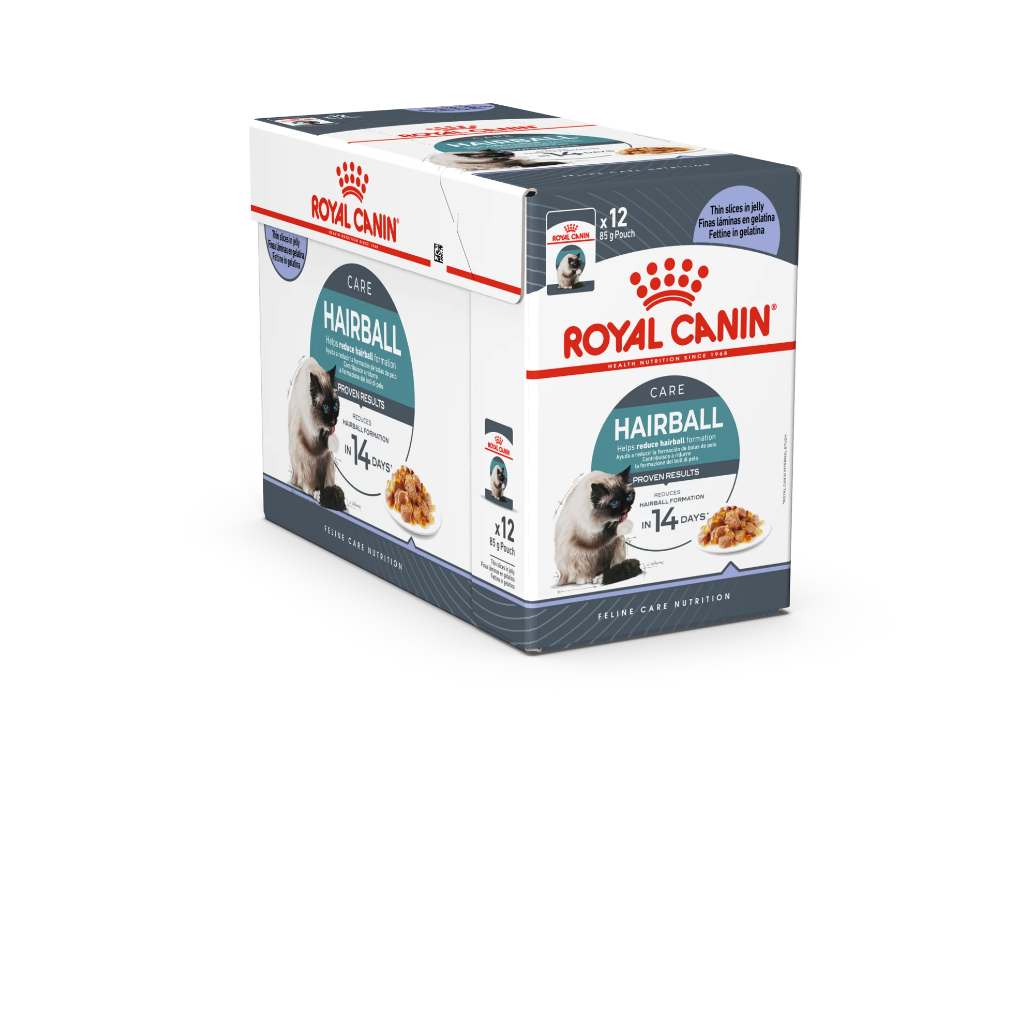Feline Care Nutrition Hairball Care Jelly Wet Food 12x85g