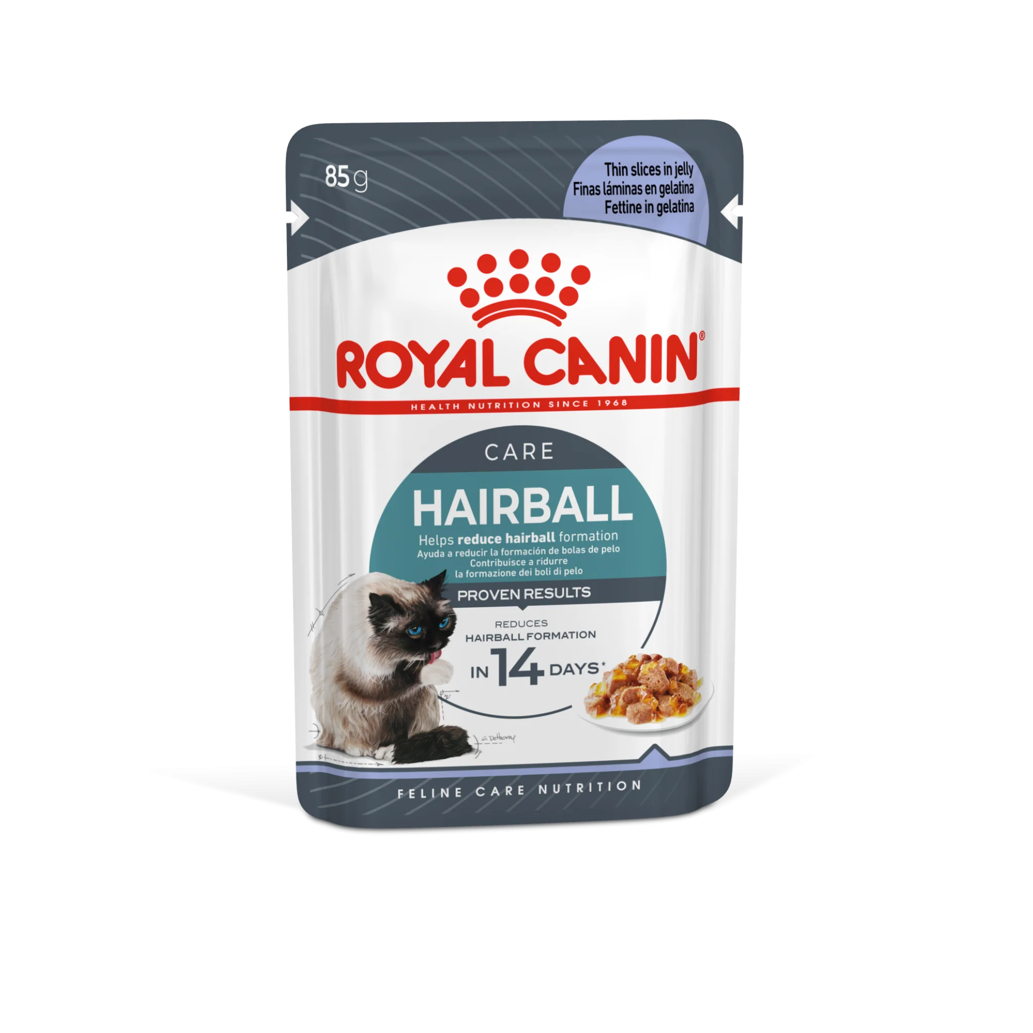 Feline Care Nutrition Hairball Care Jelly Wet Food 12x85g