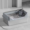 Side Open Large Size Stainless Steel Litter Box with Mat