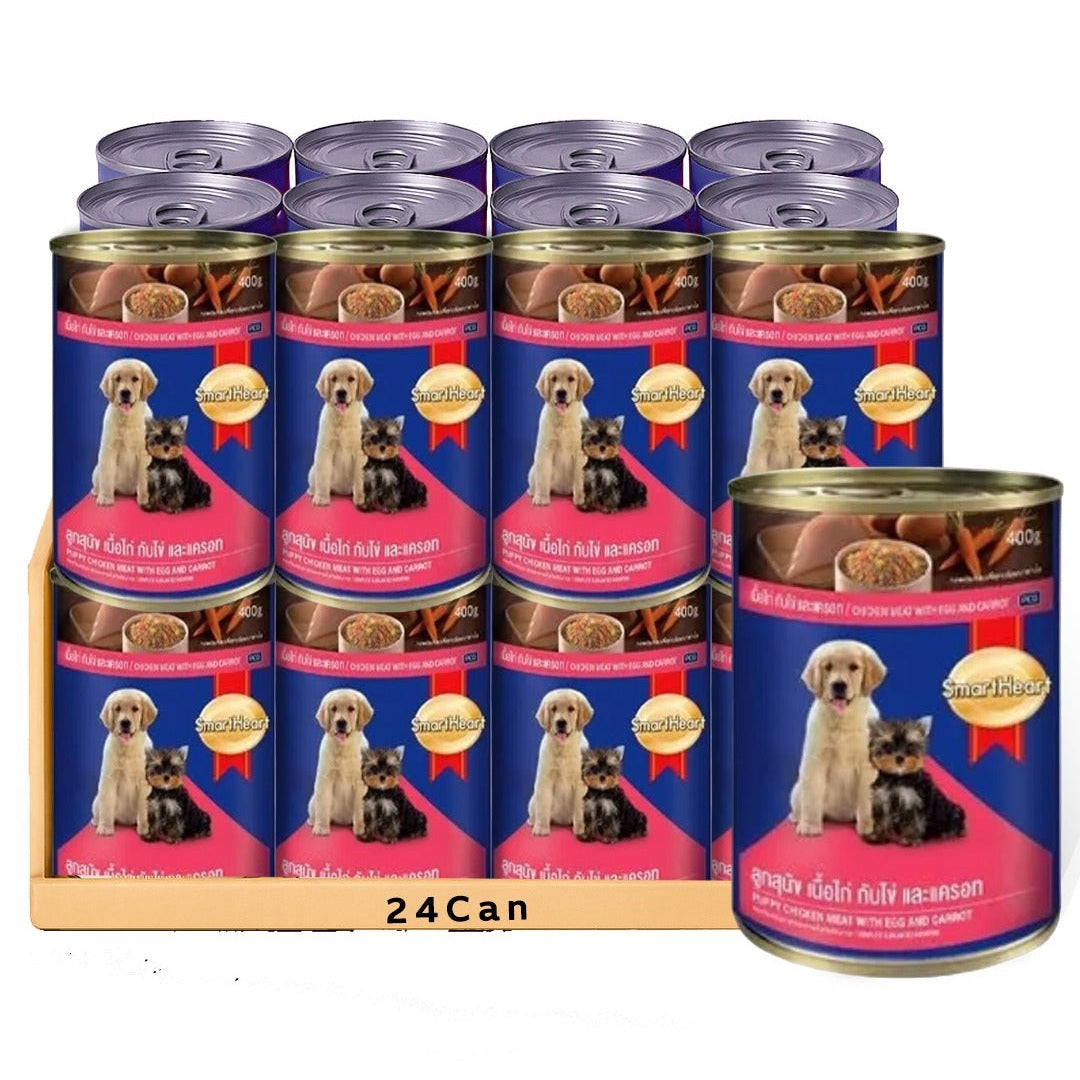 Smartheart Canned Puppy Food - Chicken Meat With Egg And Carrot 400G,Case Of 24