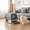 Fully Enclosed Stainless Steel Litter Box with Mat