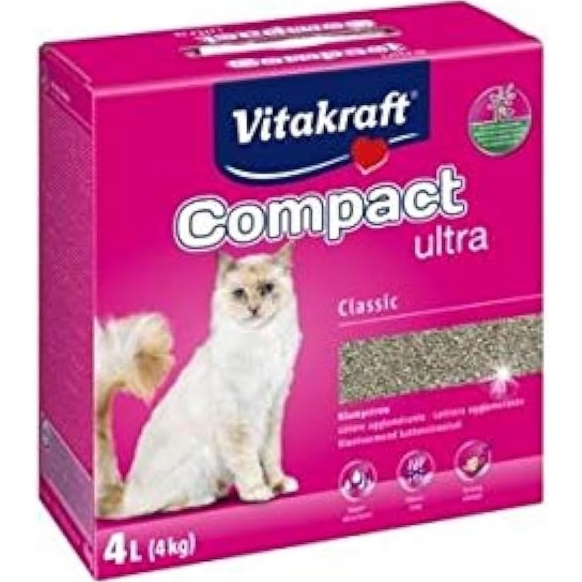 Vitakaraft Cat Litter Compact Clumping Bentonite Ultra 4Kg