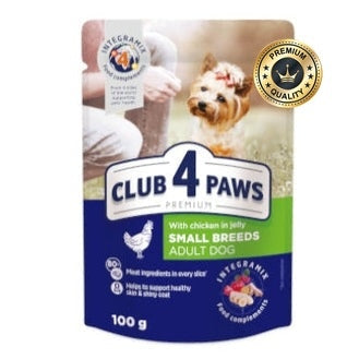 CLUB 4 PAWS Premium chicken in jelly 100g Pouch for adult dogs