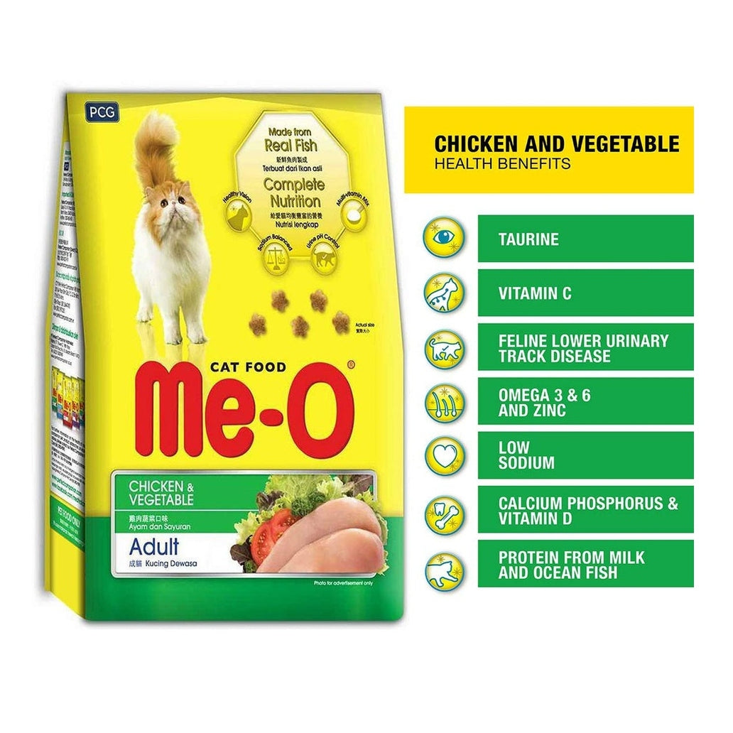 Me-O Dry Adult Cat Food - Chicken And Vegetable 7Kg