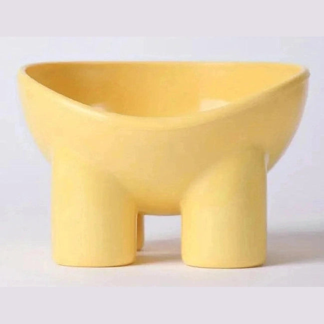 Elephant Leg Elevated Cat Bowl