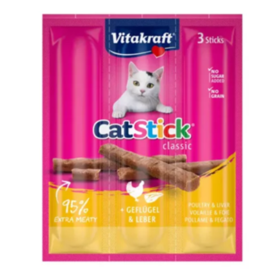 Vitakaraft Cat Stick Mini Poultry & Liver 18G 3Pc