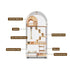 Arched Cat Villa-White