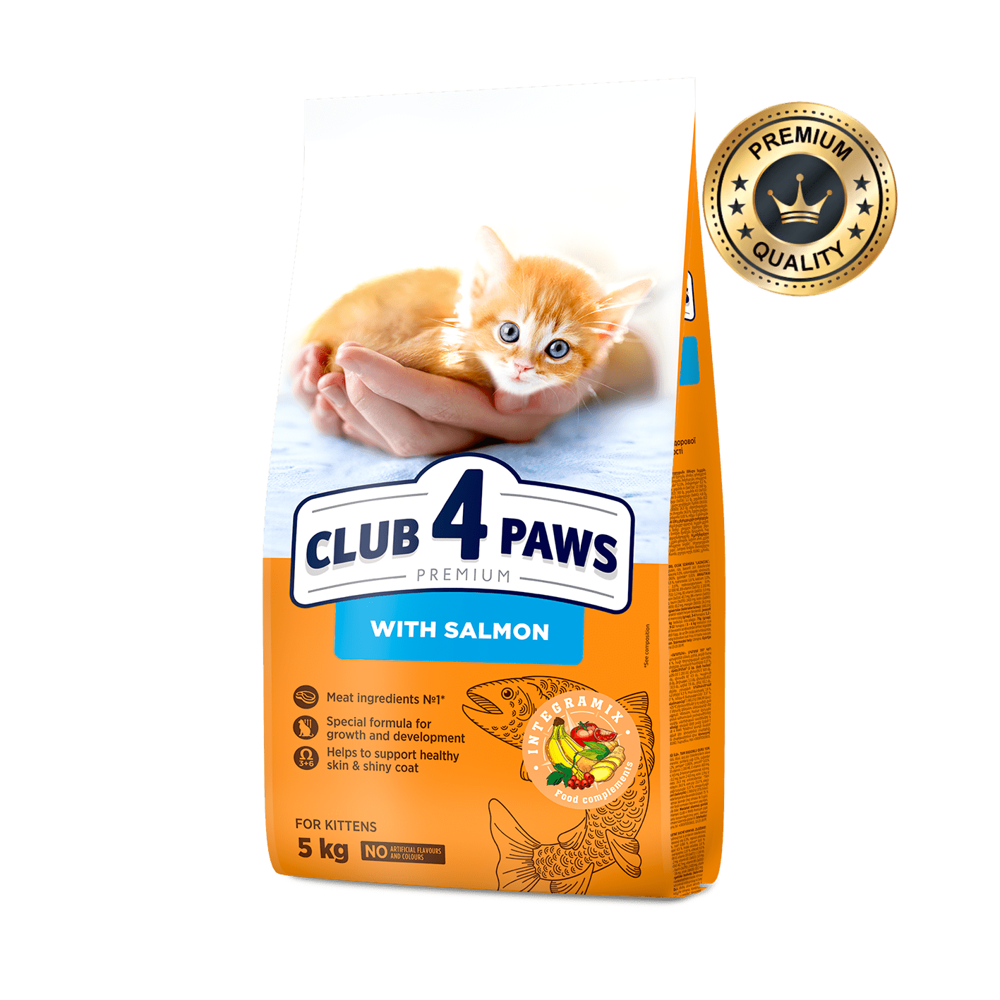 CLUB 4 PAWS for kittens With salmon Complete dry food 5kg