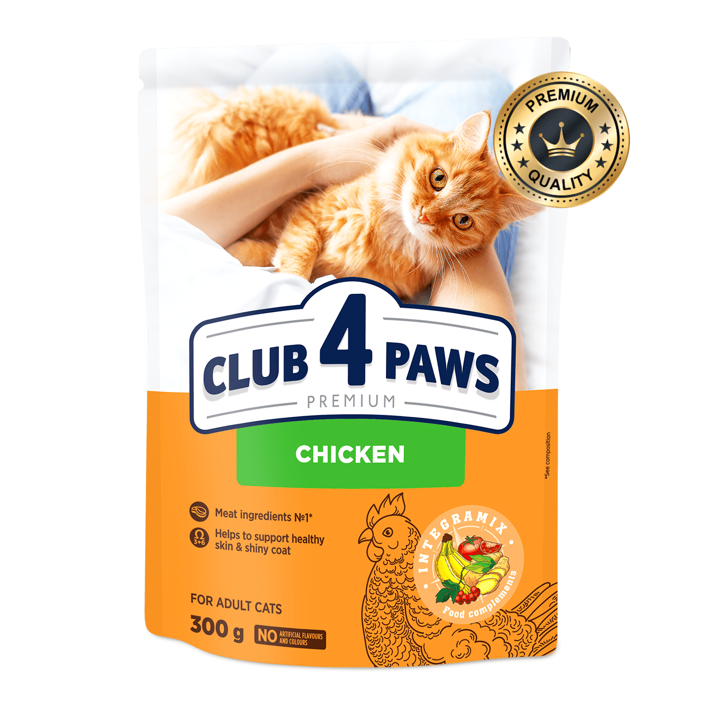 CLUB 4 PAWS for kittens Chicken Complete dry food 300g