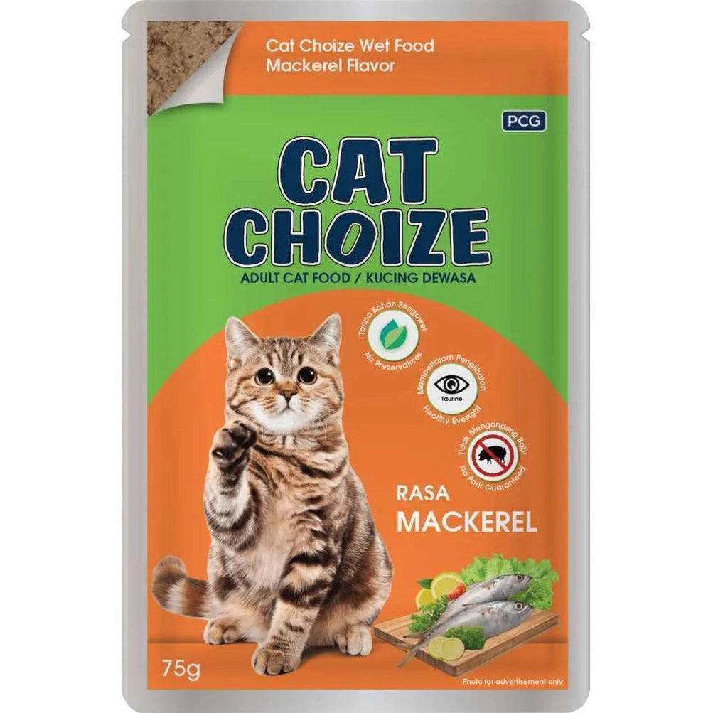 Cat Choize Adult Cat Food Mackerel Flavour in Jelly 75g Pouch