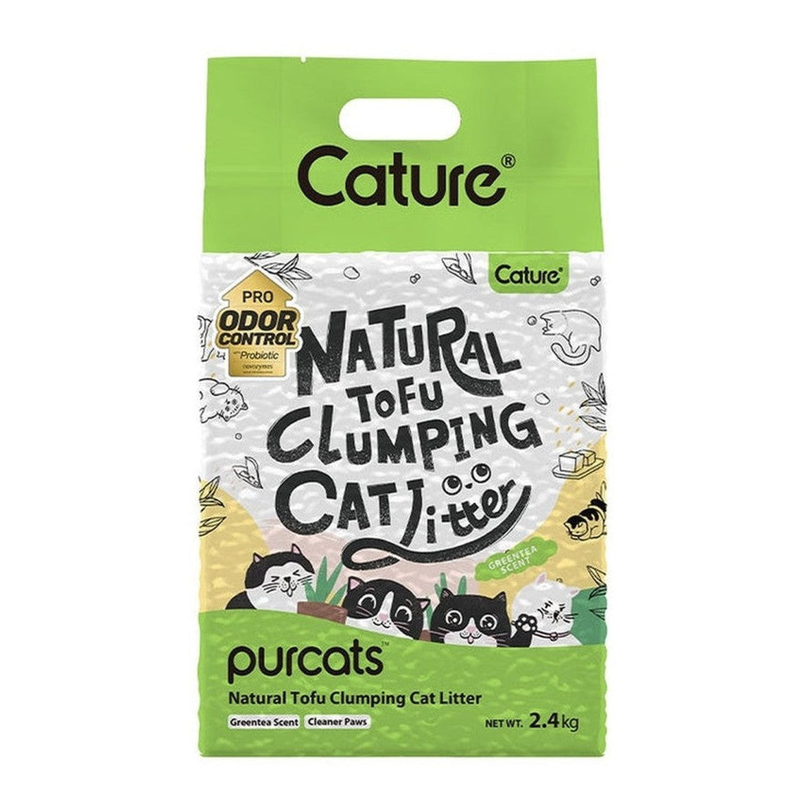Cature Natural Tofu Clumping Cat Litter-Green Tea Scent 6L