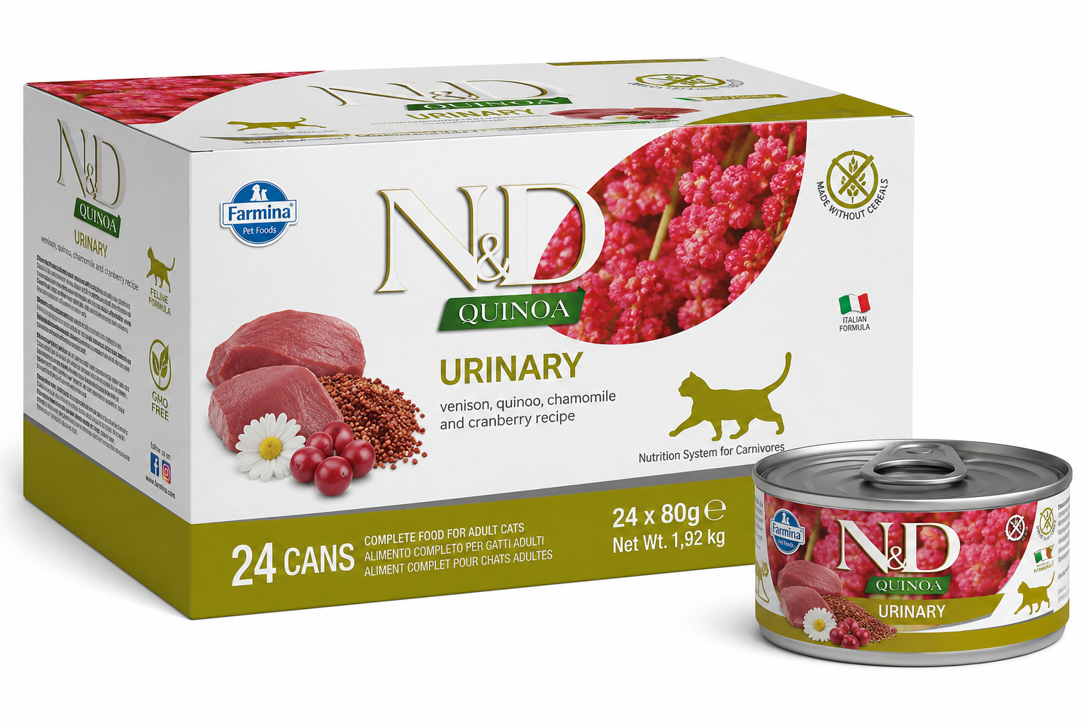 Farmina N&D Cat Food Quinoa Urinary 80gx24pcs