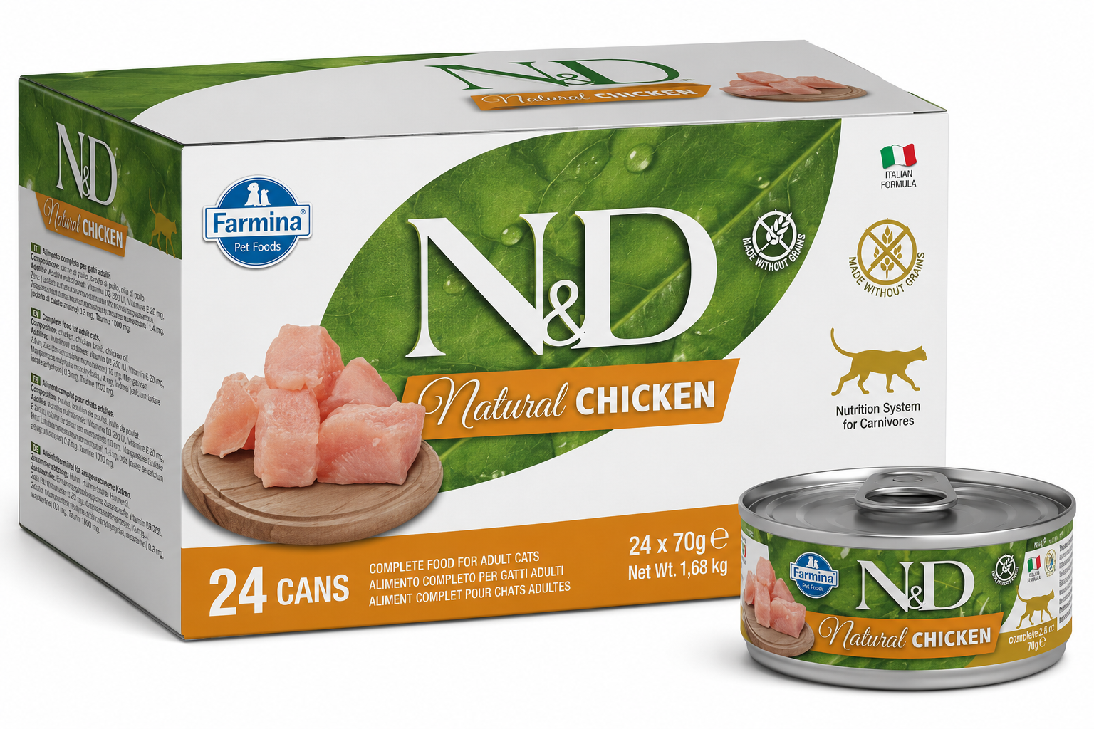 Farmina N&D Cat Natural Chicken 70gx24pcs Box