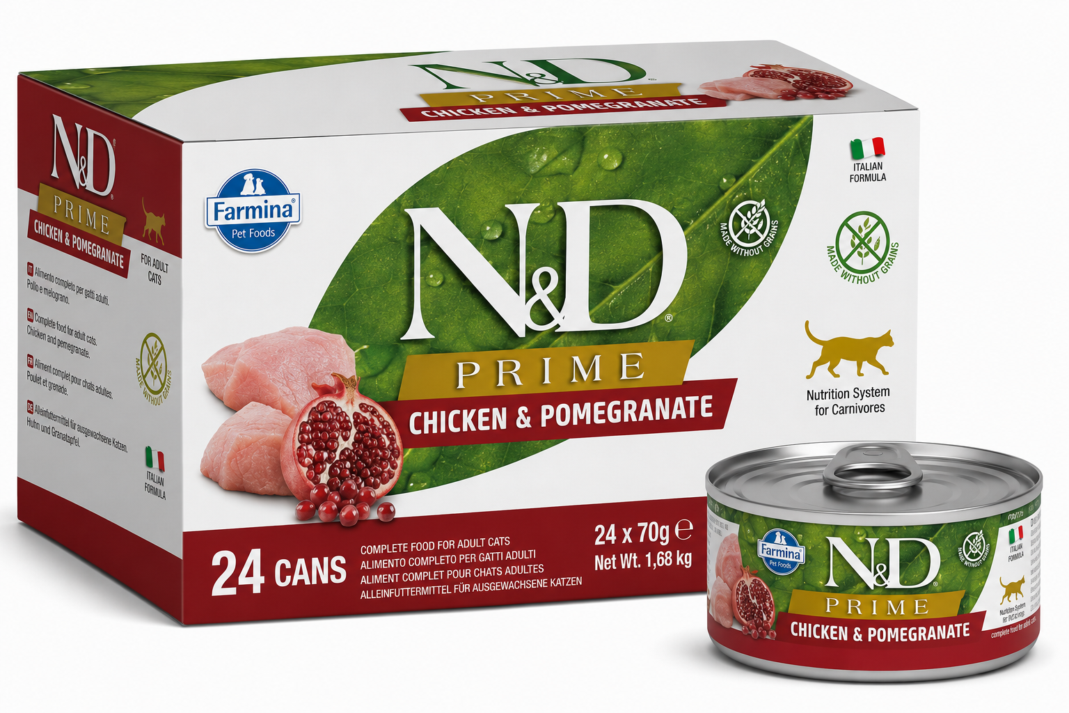 Farmina N&D Cat Prime Chicken & Pomegranate 70gx24pcs