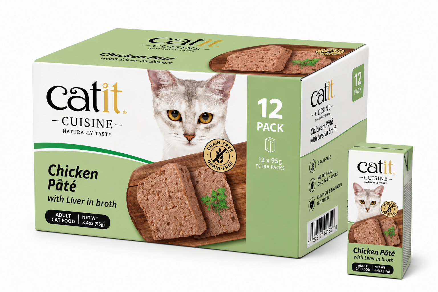 Catit Cuisine  Chicken Pate With Liver, 95G Tetra, 12Pcs/Box