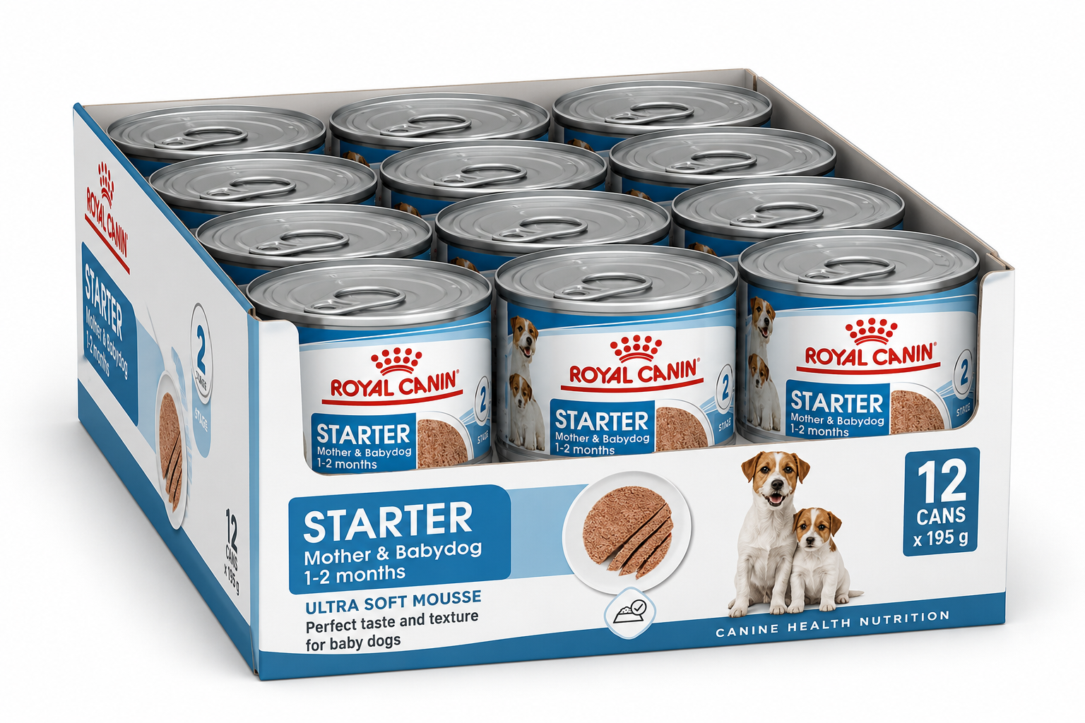 Canine Health Nutrition Starter Mousse (Wet Food - Cans) 12 X 195G